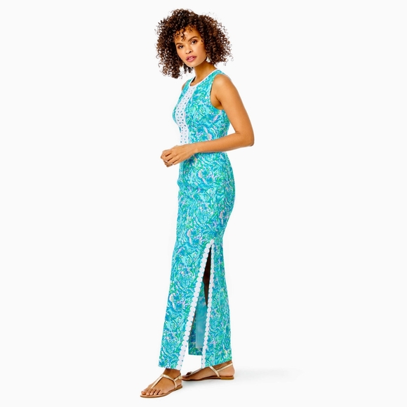NWT Lilly Pulitzer Stretch Maxi Dress - 10 - Picture 3 of 3